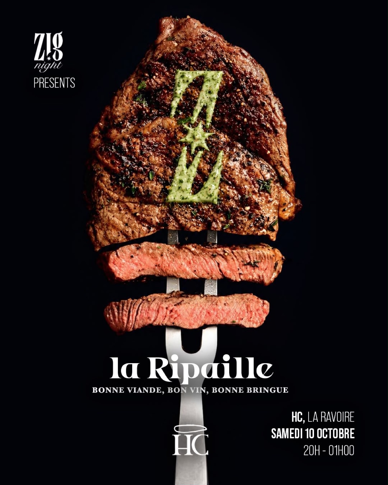 Zig Night présente La Ripaille — samedi 10 octobre, HC La Ravoire